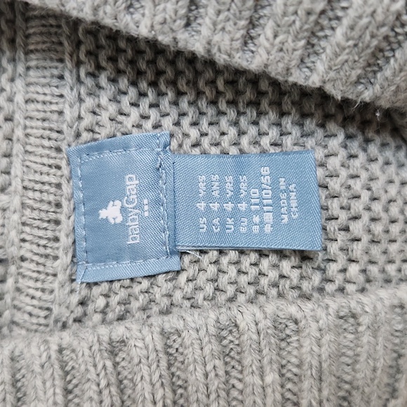 Baby GAP Grey Hooded Poncho, Size 4 ~ EUC - Picture 4 of 6